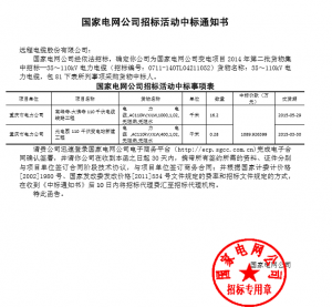 國網(wǎng)中標
